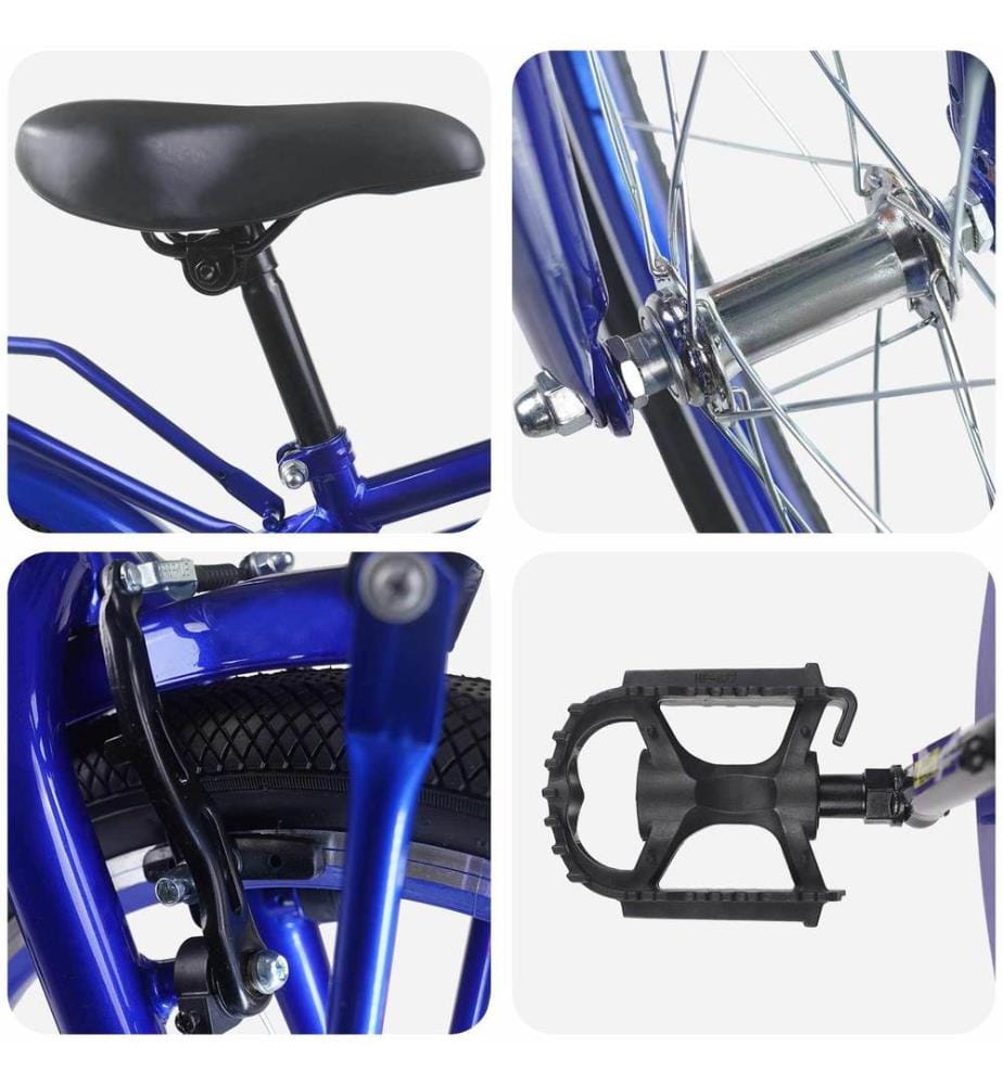 Vélo pour Enfants 18 Pouces pour les 5-7 ans Bleu foncé