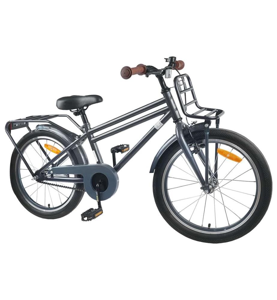 Vélo pour Enfants 18 Pouces pour les 5-7 ans Gris foncé