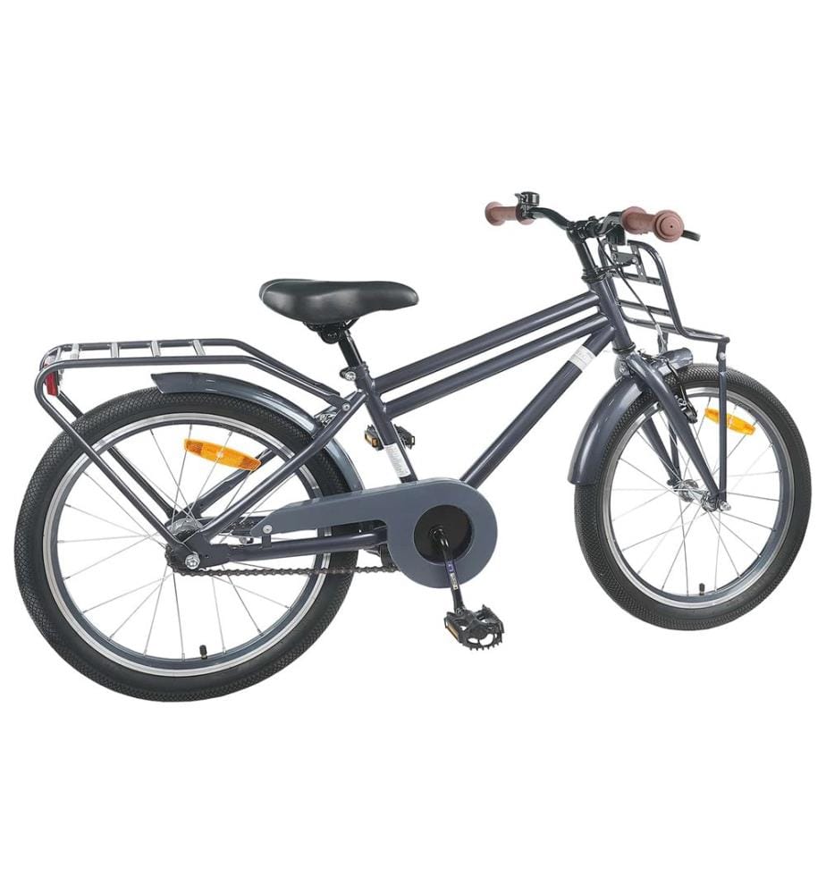 Vélo pour Enfants 18 Pouces pour les 5-7 ans Gris foncé