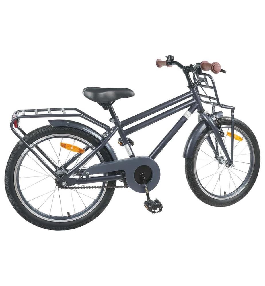 Vélo pour Enfants 18 Pouces pour les 5-7 ans Gris foncé