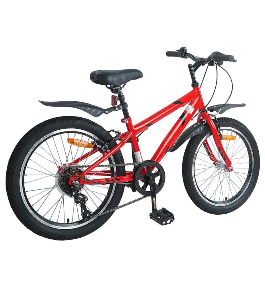 Kinderfahrrad 24 Zoll 6-Speed für 8-12 Jahre alt Rot
