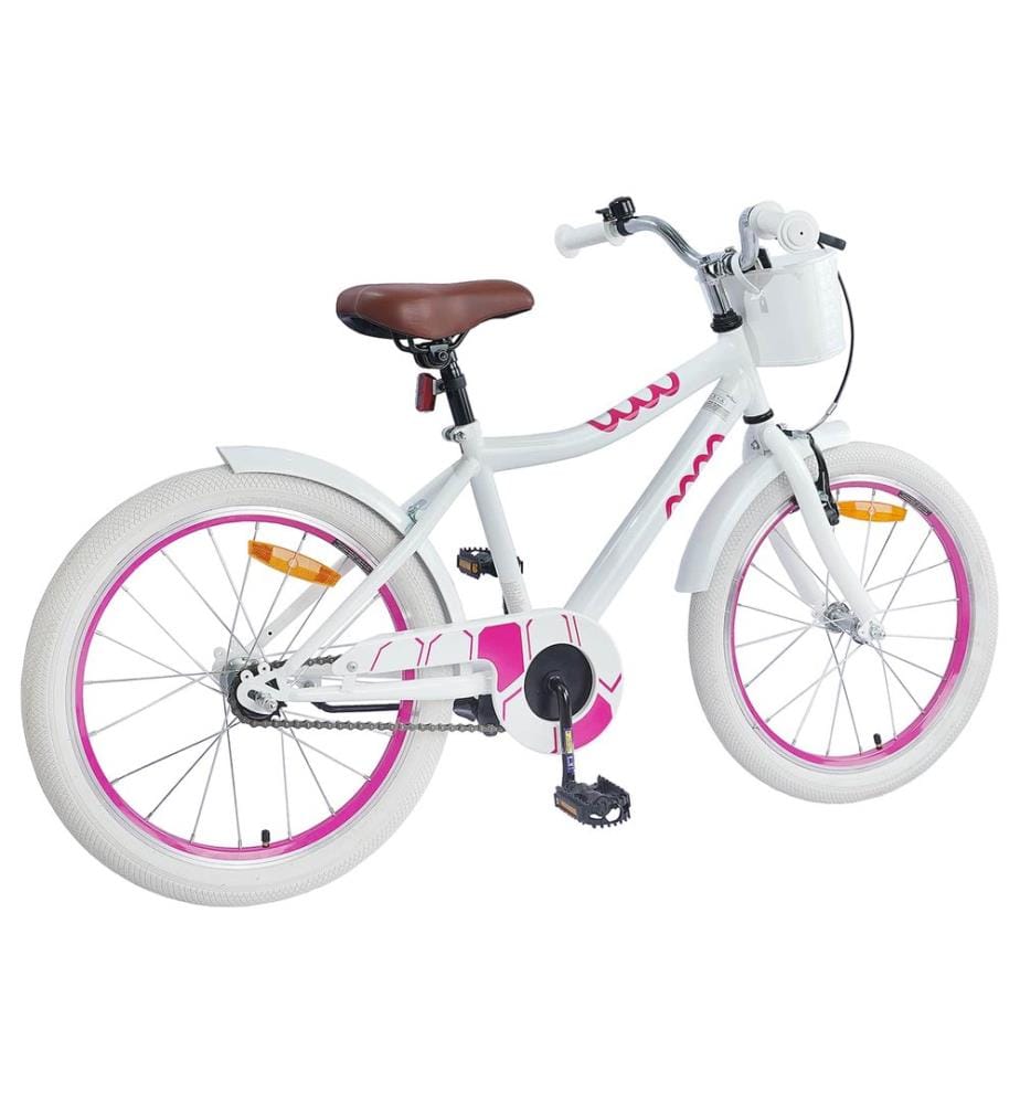 Kinderfahrrad 18 Zoll für 5-7 Jahre alt Weiss