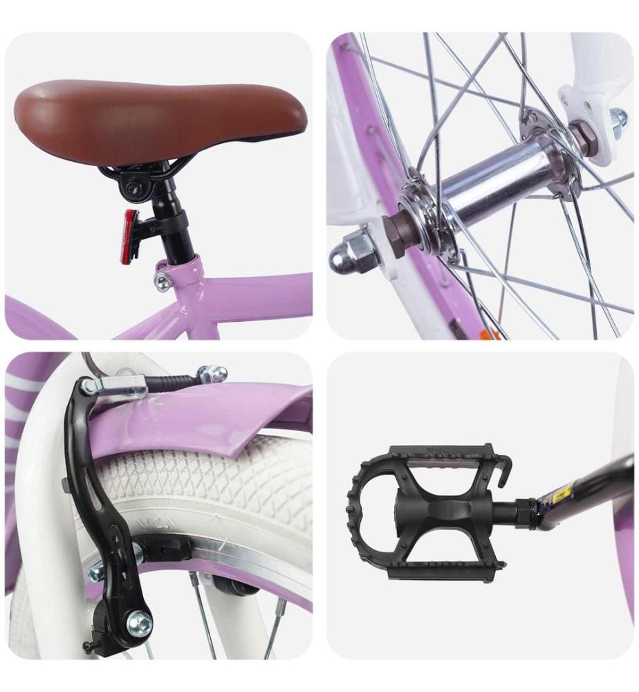 Kinderfahrrad 18 Zoll für 5-7 Jahre alt Lila