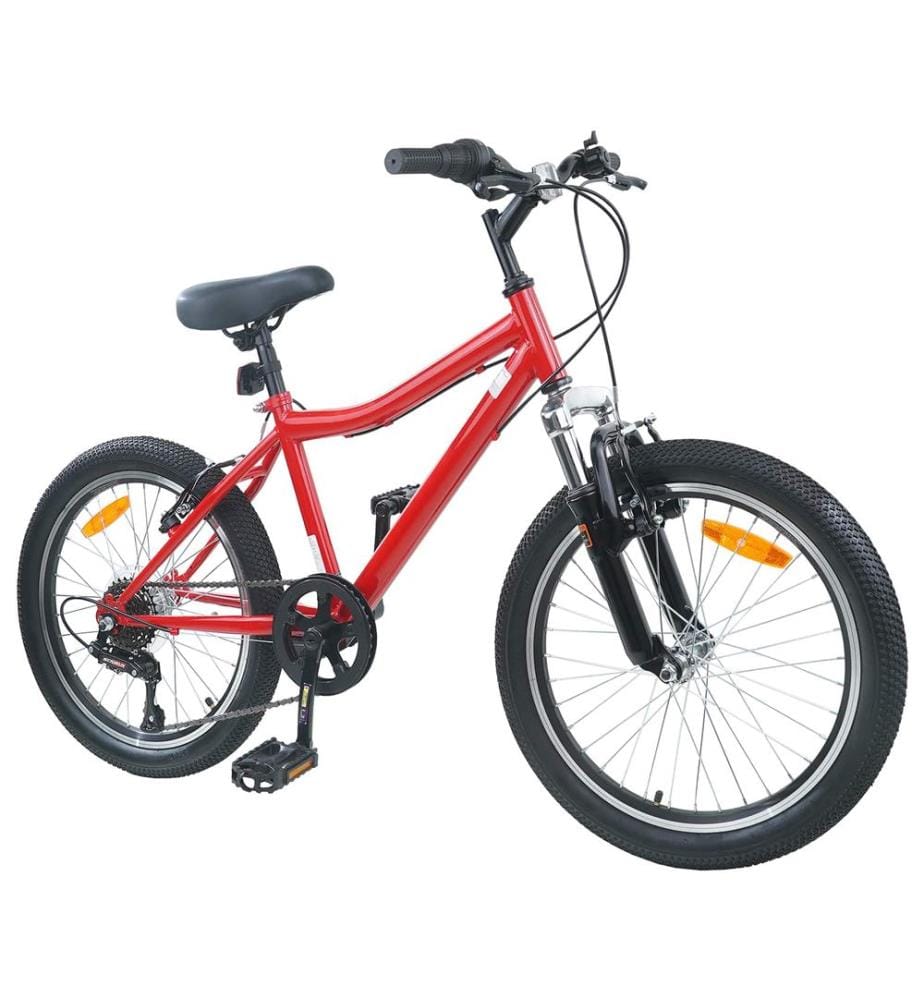 Vélo pour Enfants 24 Pouces 6-Speed pour les 8-12 ans Rouge