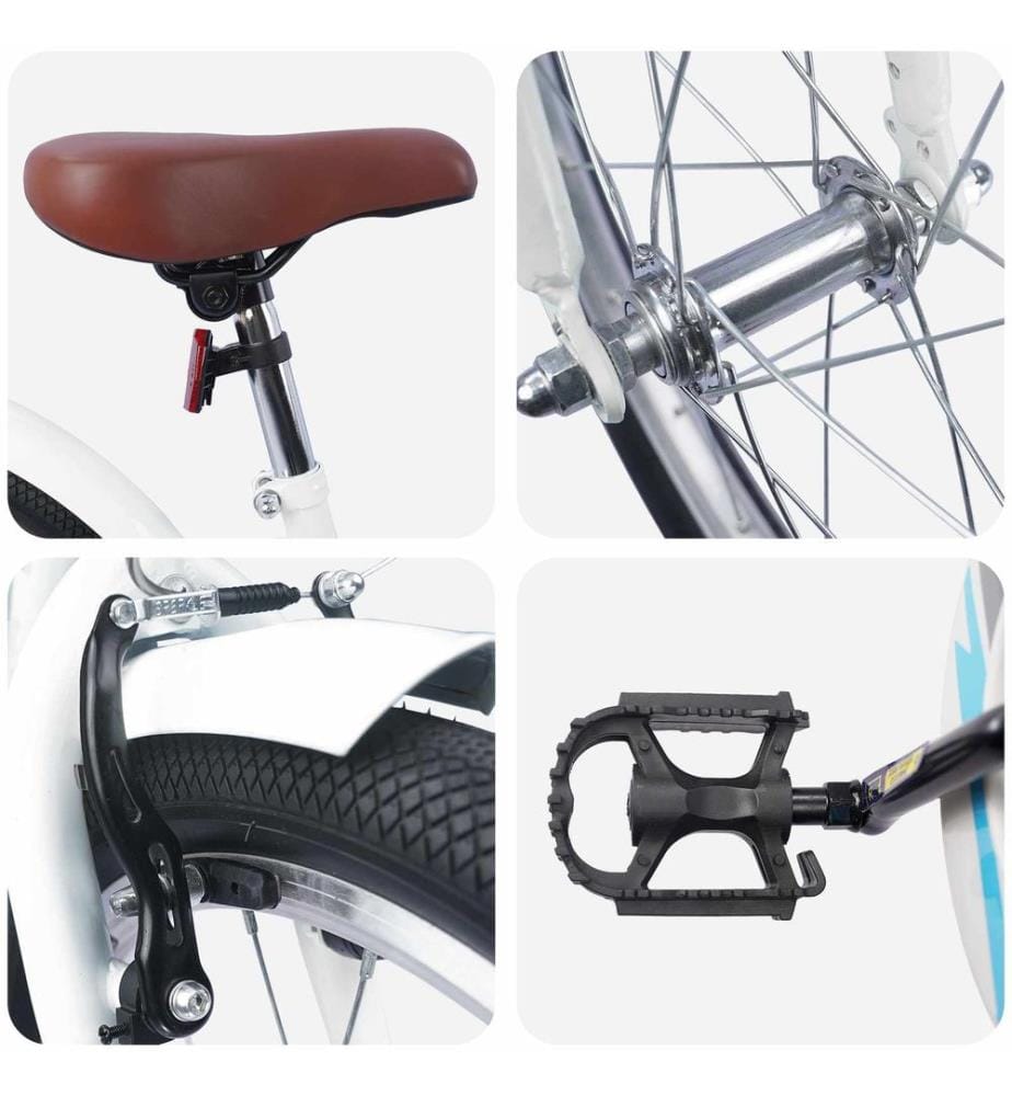 Vélo pour Enfants 18 Pouces pour les enfants de 5 à 7 ans Blanc