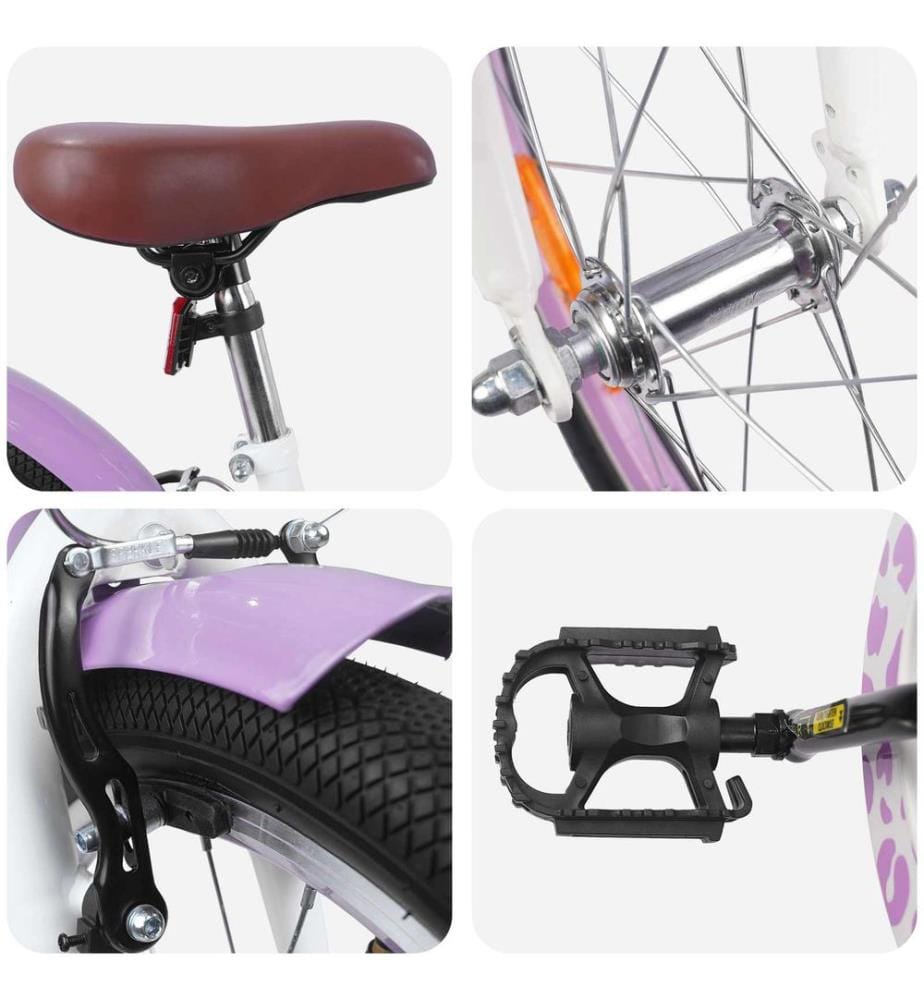 Vélo pour Enfants 18 Pouces pour les 5-7 ans Pourpre