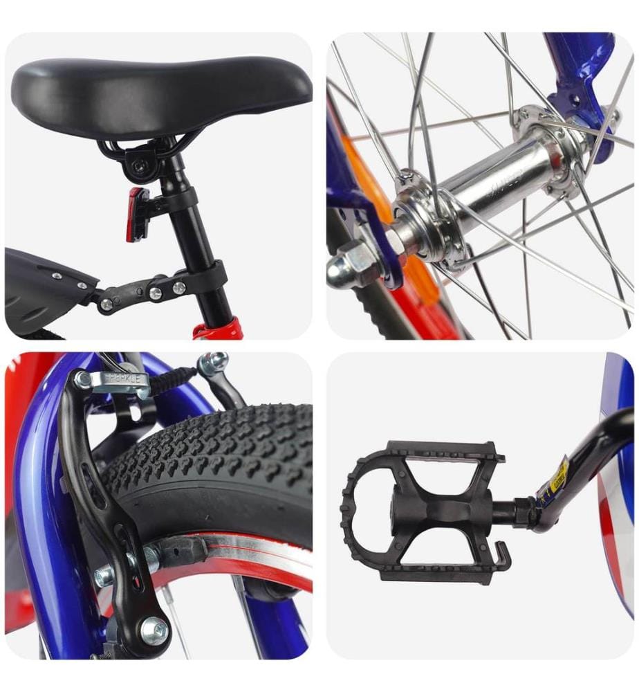 Vélo pour Enfants 18 Pouces pour les 5-7 ans Rouge
