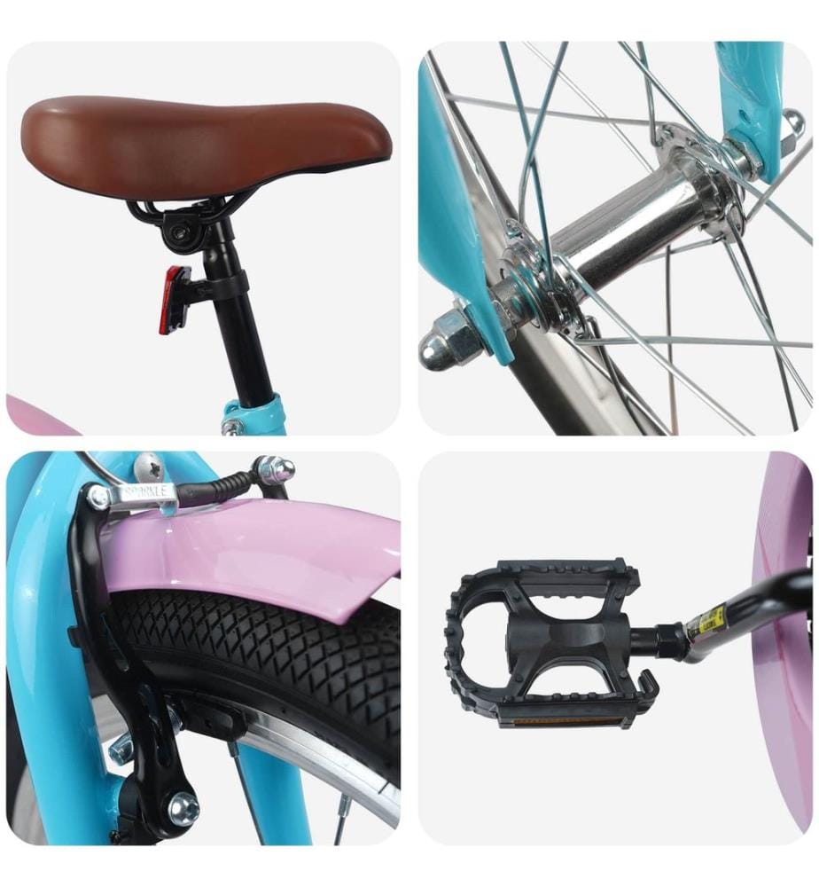 Kinderfahrrad 18 Zoll für 5-7 Jahre alt Himmelblau