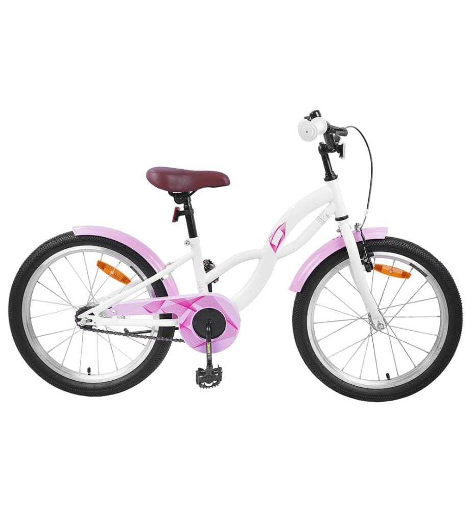 Kinderfahrrad 18 Zoll für 5-7 Jahre alt Weiss