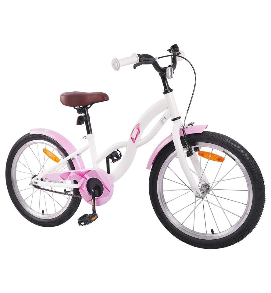 Kinderfahrrad 18 Zoll für 5-7 Jahre alt Weiss