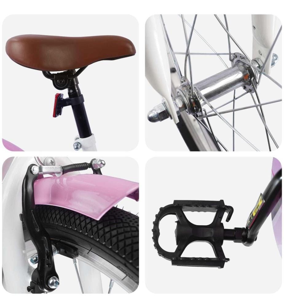 Kinderfahrrad 18 Zoll für 5-7 Jahre alt Weiss