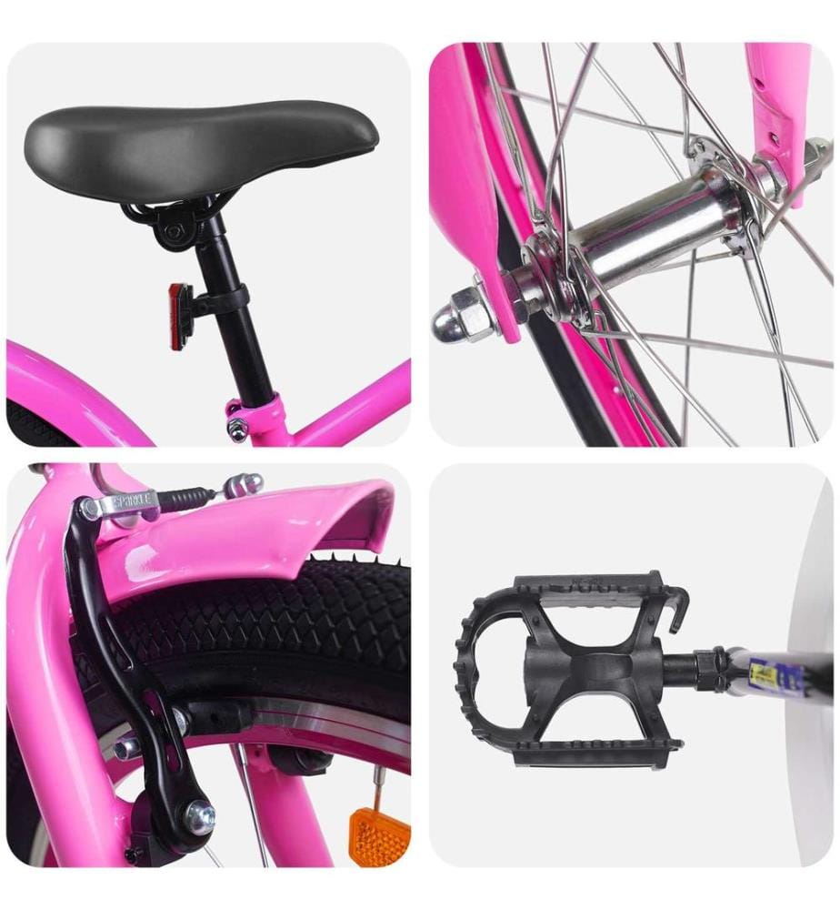 Vélo pour Enfants 22 Pouces 7-12 Rose foncé