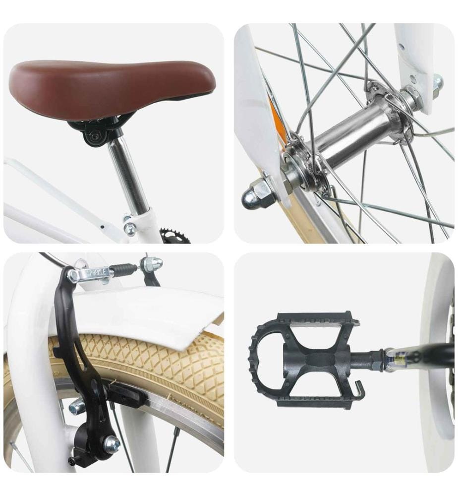 Kinderfahrrad 24 Zoll für 8-12 Jahre alt Weiss