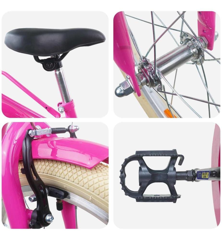 Vélo pour Enfants 24 Pouces pour les 8-12 ans Rose foncé