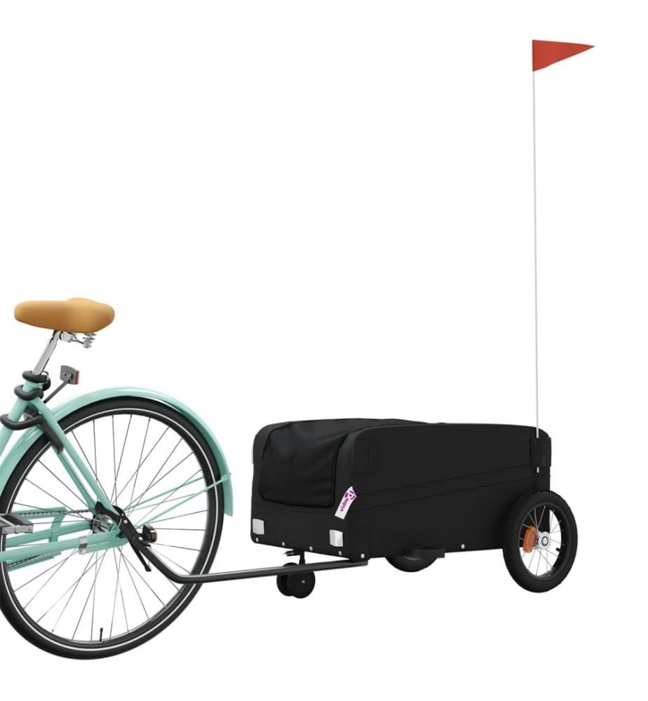 Fahrradanhänger Schwarz 30 kg Eisen