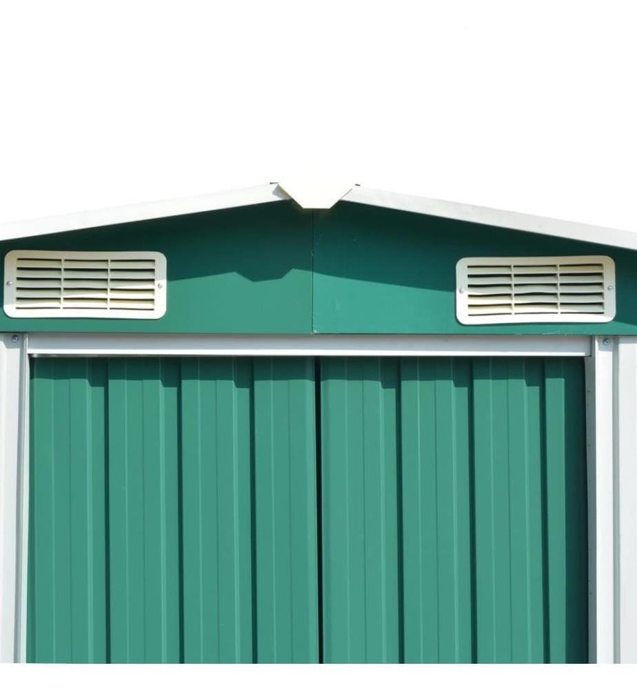 Abri de jardin 257x392x181 cm Métal Vert