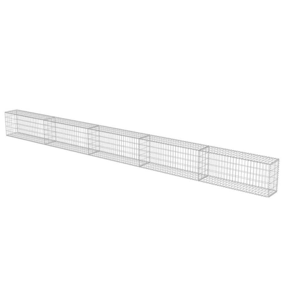 Mur à gabion avec couvercles Acier galvanisé 600 x 30 x 50 cm