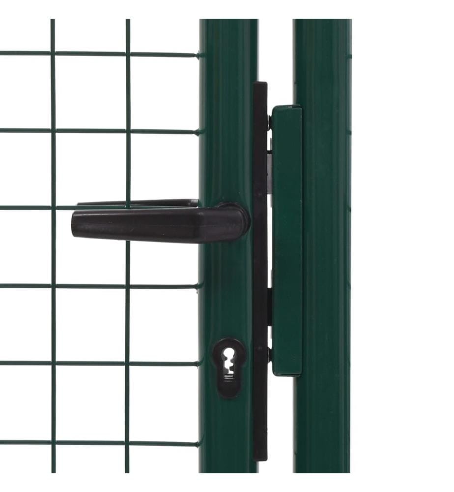 Portail de clôture acier 100x75 cm vert