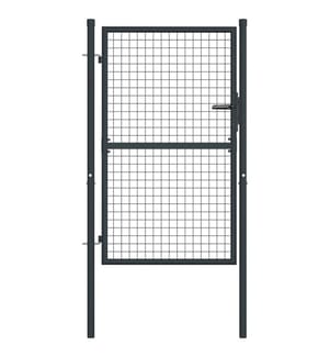 Portail en maille de jardin Acier galvanisé 100 x 175 cm Gris
