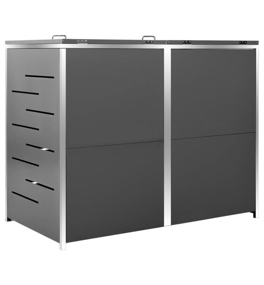 Mülltonnenbox für 2 Tonnen 138x77,5x112,5 cm Edelstahl