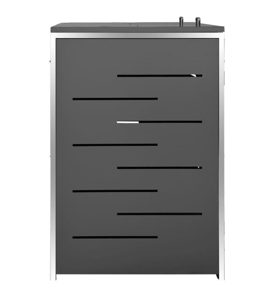 Mülltonnenbox für 2 Tonnen 138x77,5x112,5 cm Edelstahl