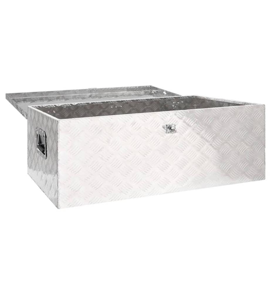 Aufbewahrungsbox Silbern 100x55x37 cm Aluminium