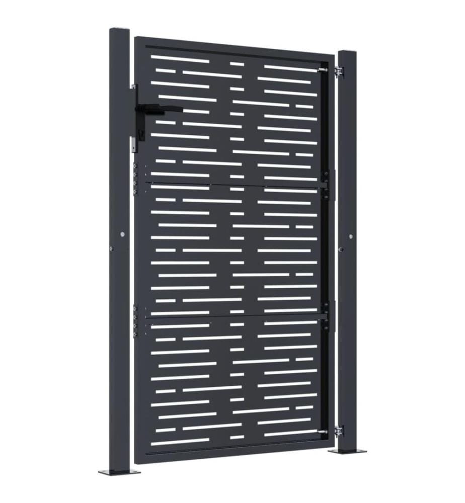 Portail de jardin anthracite 105x155 cm conception de carré