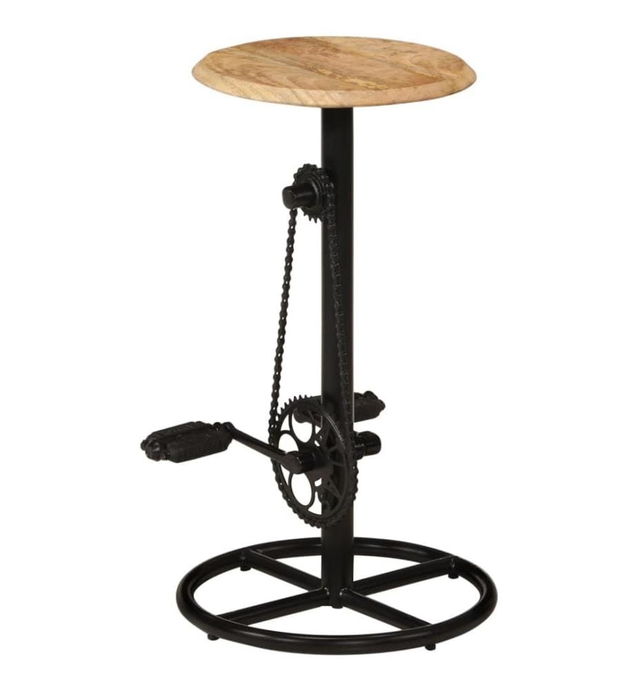 Chaises de bar lot de 2 bois de manguier solide