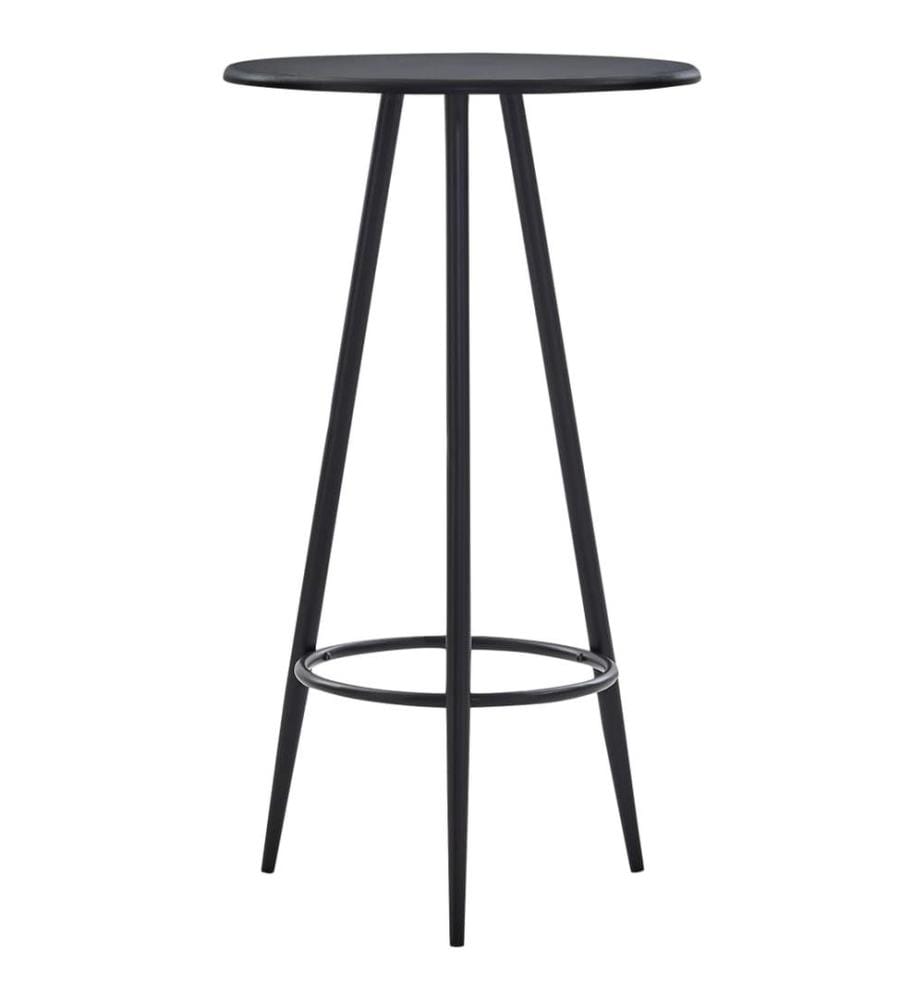 Bartisch Schwarz 60×107,5 cm MDF