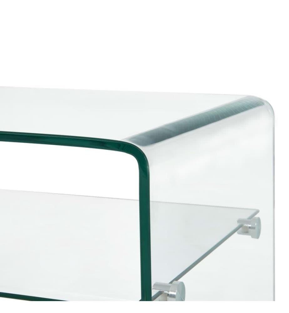 Couchtisch Transparent 98×45×31 cm Hartglas