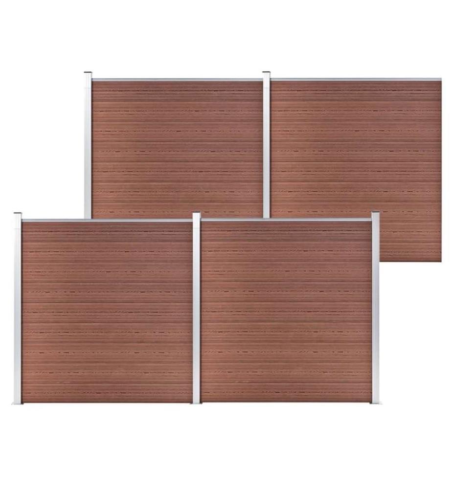 Gartenzaun WPC 699x186 cm Braun