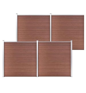 Clôture de jardin WPC 699x186 cm Marron