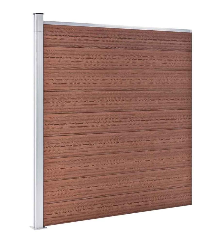 Gartenzaun WPC 699x186 cm Braun