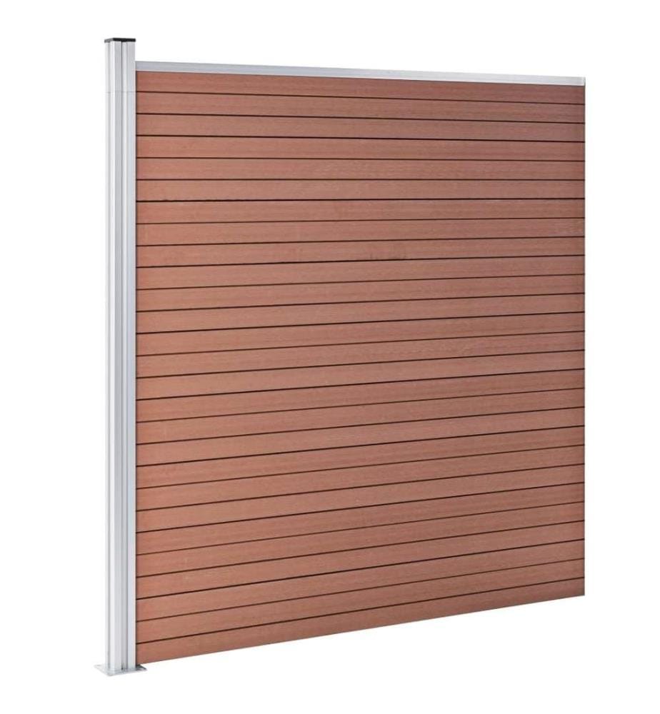 Gartenzaun WPC 699x186 cm Braun