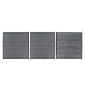 Clôture de jardin WPC 526x186 cm Gris