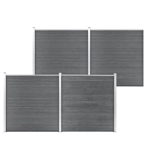 Clôture de jardin WPC 699x186 cm Gris