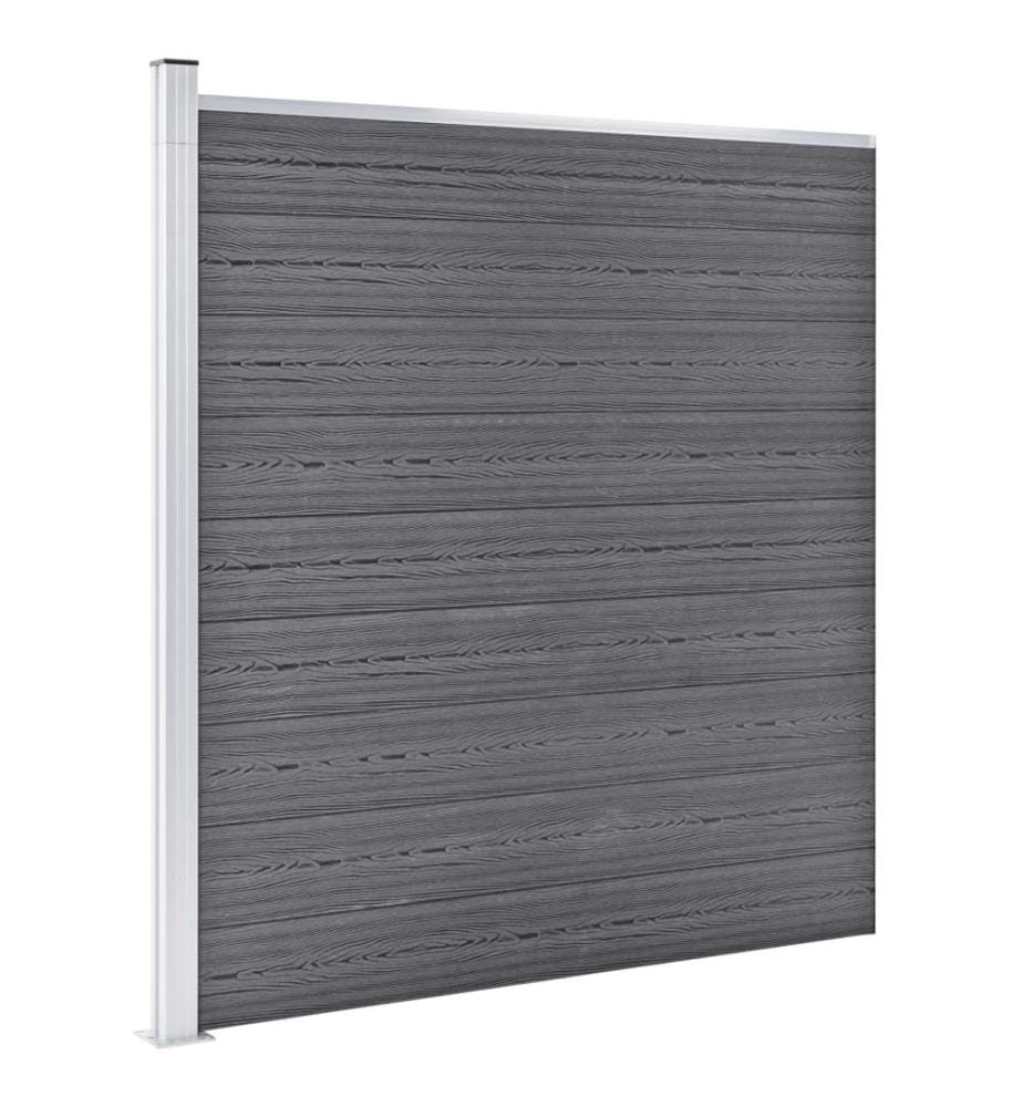 Clôture de jardin WPC 872x186 cm Gris