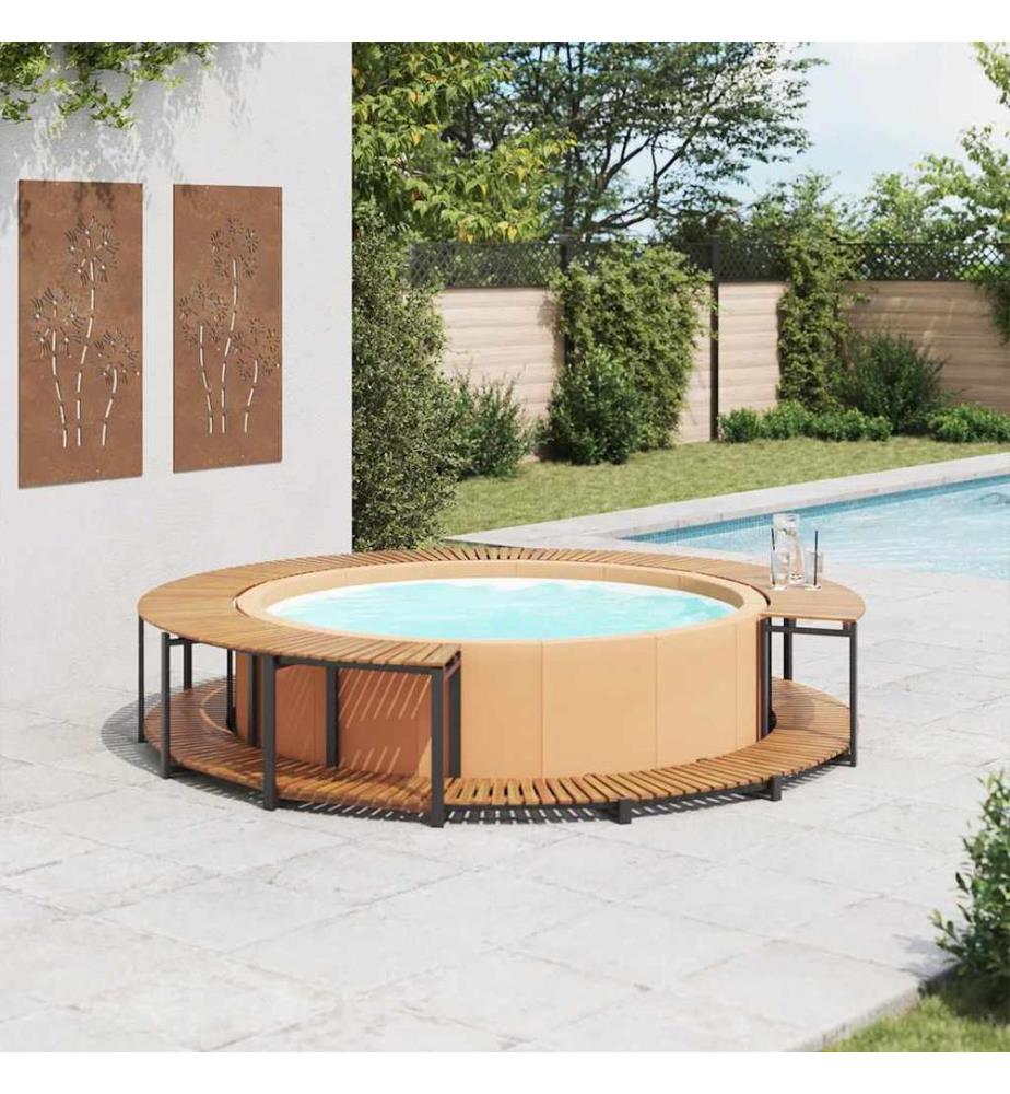 Cadre de spa 273x53 cm bois d'acacia massif