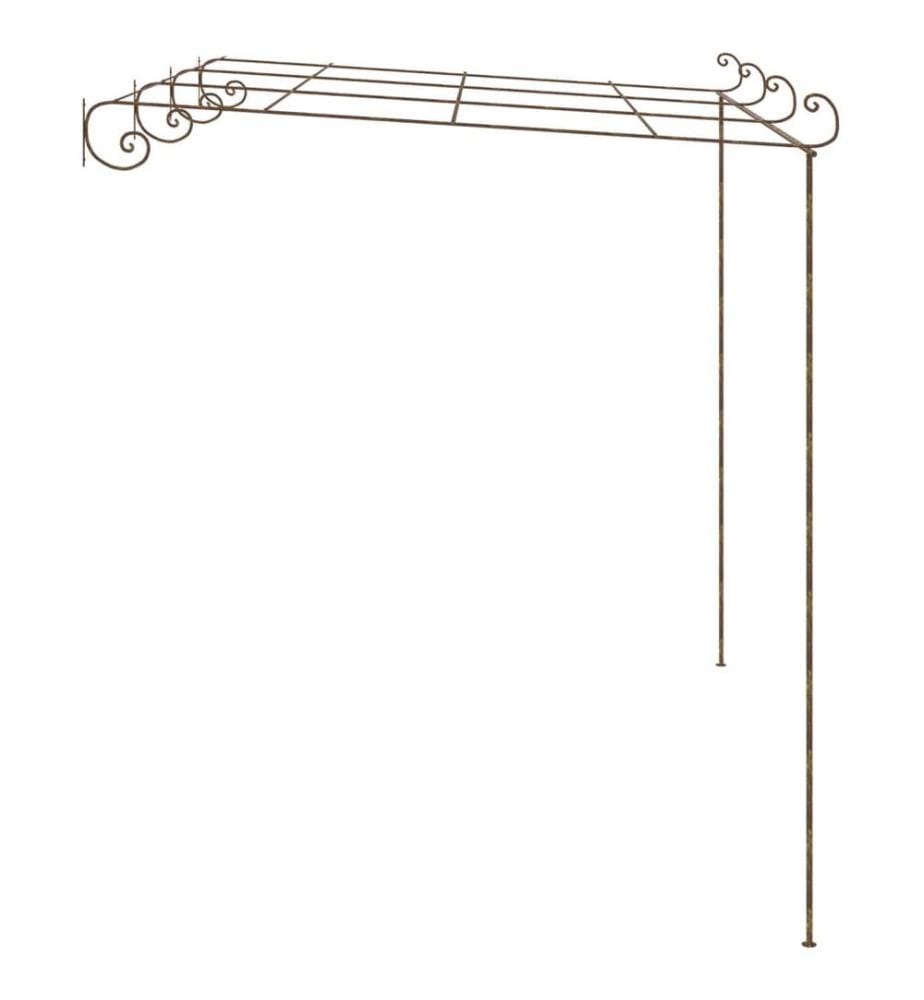 Garten-Pergola Antik-Braun 4x3x2,5 m Eisen