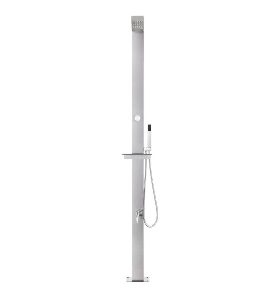Douche de jardin 220 cm Acier inoxydable
