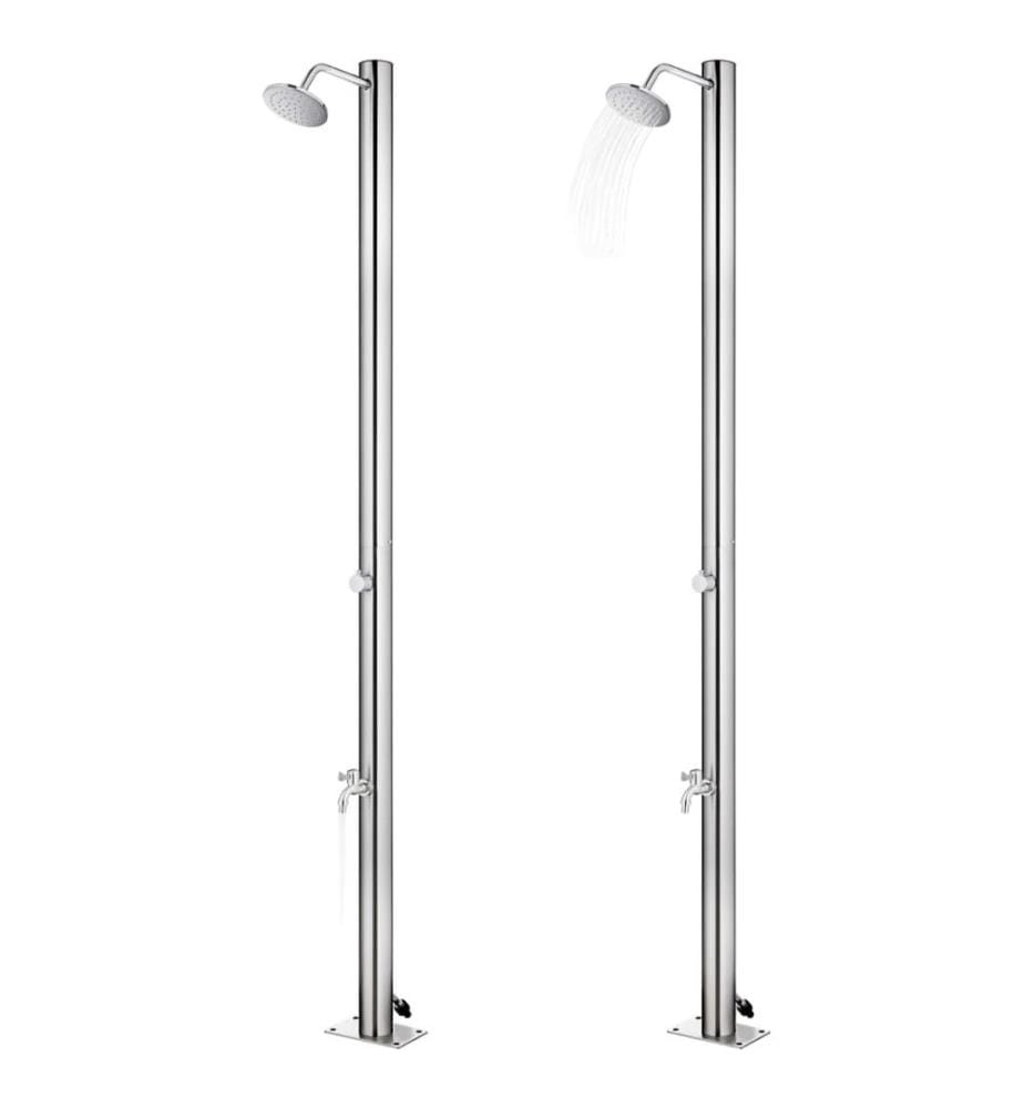 Gartendusche 215 cm Edelstahl
