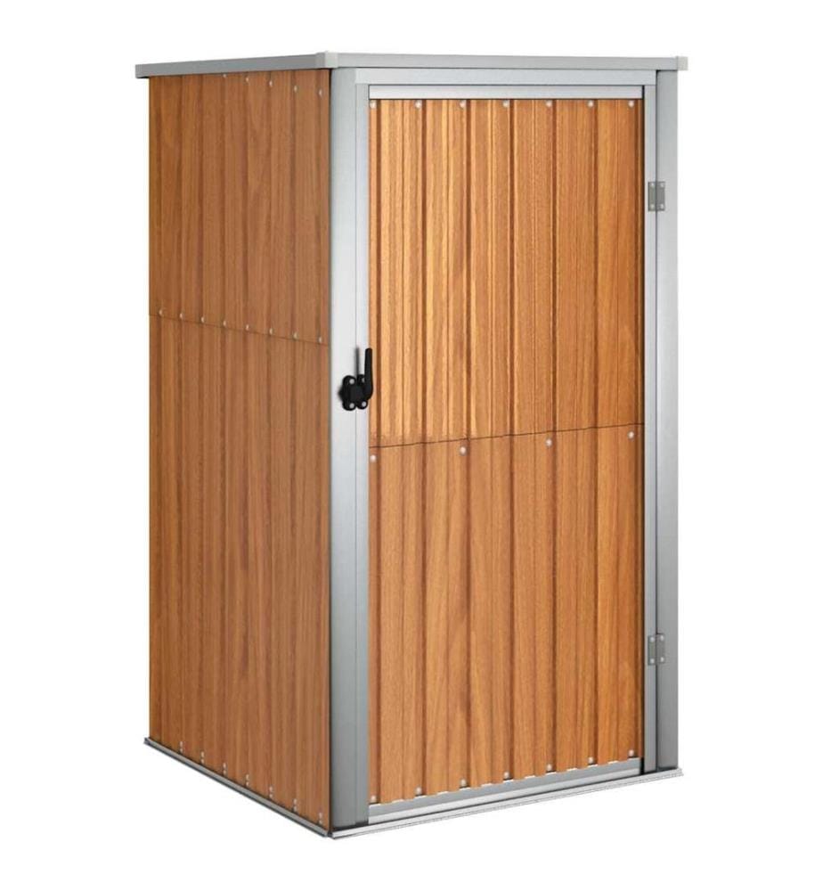 Gerätehaus Braun 88x89x161 cm Verzinkter Stahl