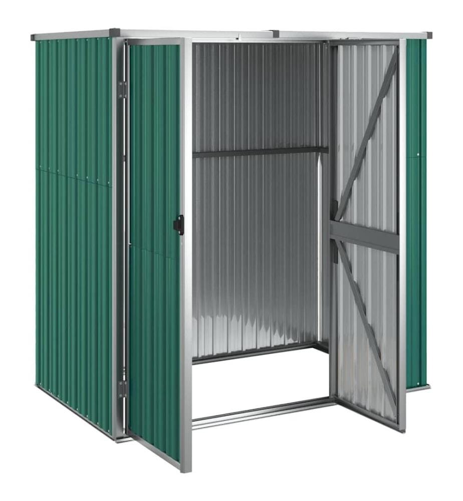 Gerätehaus Grün 161x89x161 cm Verzinkter Stahl