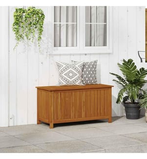 Boîte de rangement de jardin 113x50x58 cm Bois d'acacia solide