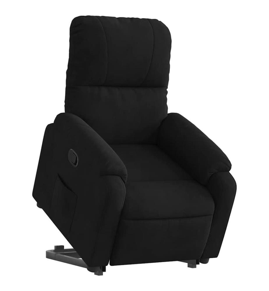 Fauteuil inclinable noir tissu microfibre