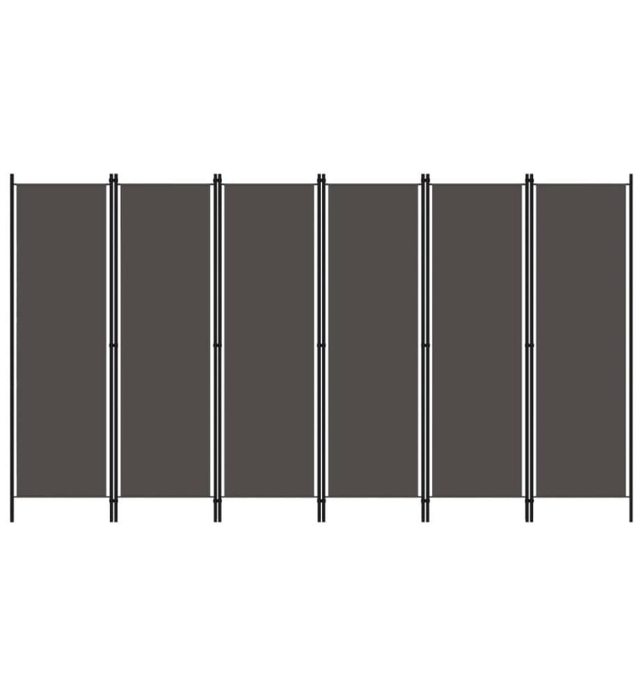 6-tlg. Raumteiler Anthrazit 300x180 cm