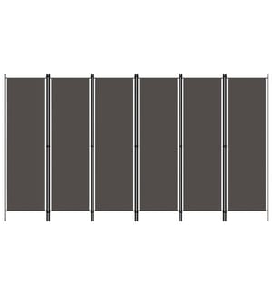 6-tlg. Raumteiler Anthrazit 300x180 cm