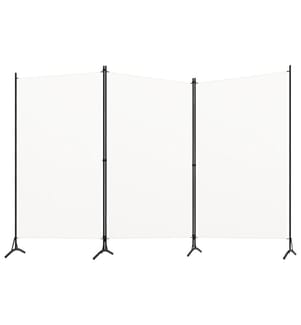 3-tlg. Raumteiler Weiss 260x180 cm Stoff