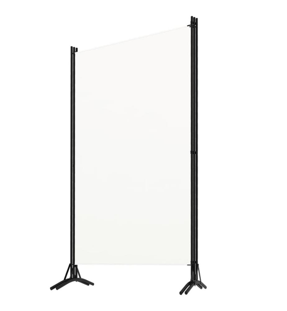 3-tlg. Raumteiler Weiss 260x180 cm Stoff