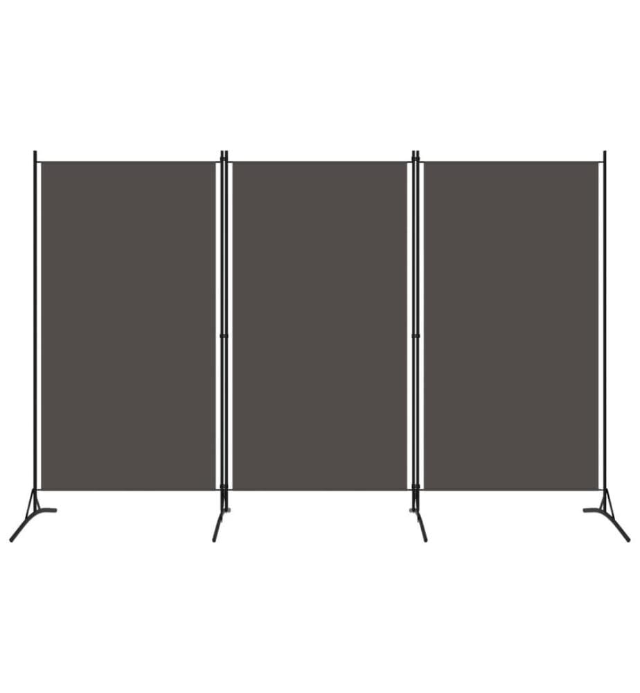 3-tlg. Raumteiler Anthrazit 260x180 cm